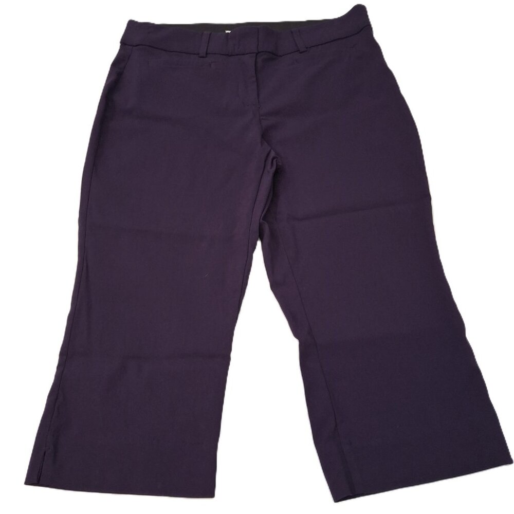 Ricki's Womens Stretch Crop Capris Pants Size 10 Purple  Summer Pool Golf Travel